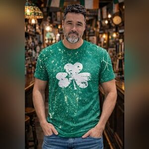 Men's sz S/M- St. Patrick's Day T-shirt| BUKS One-of-One short sleeve SHAMROCK